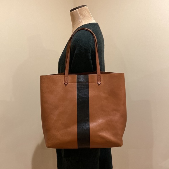 Madewell Paint Stripe Transport Leather Tote - Picture 8 of 15
